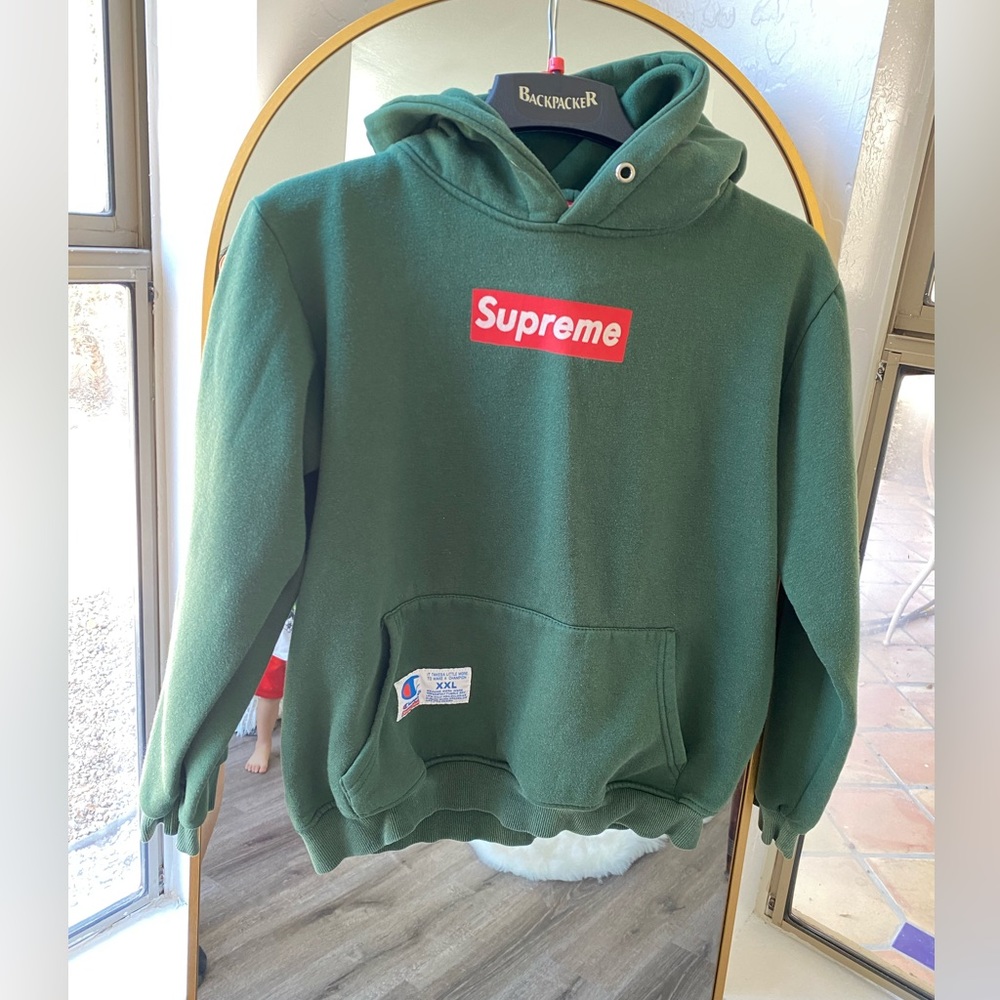 Green hoodie